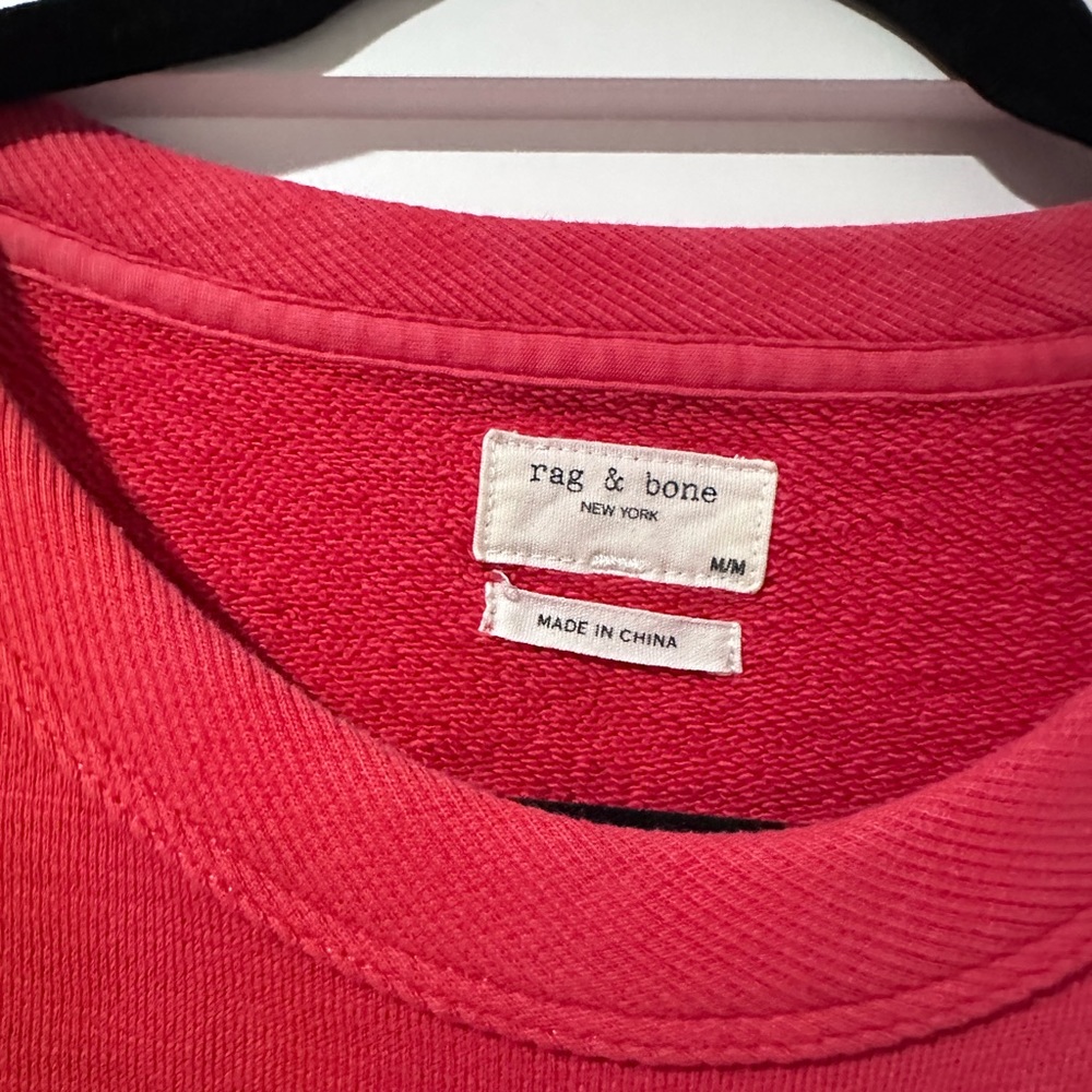 Rag N’ Bone Hello Sweatshirt In Red. Size Medium. - image 5